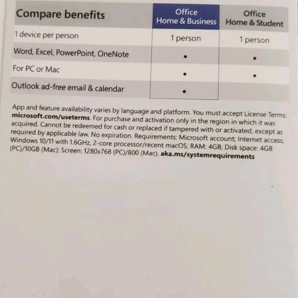 Microsoft Office Home & Business 2021 For PC/Mac T5D-03518 Sealed Box - Picture 4 of 4